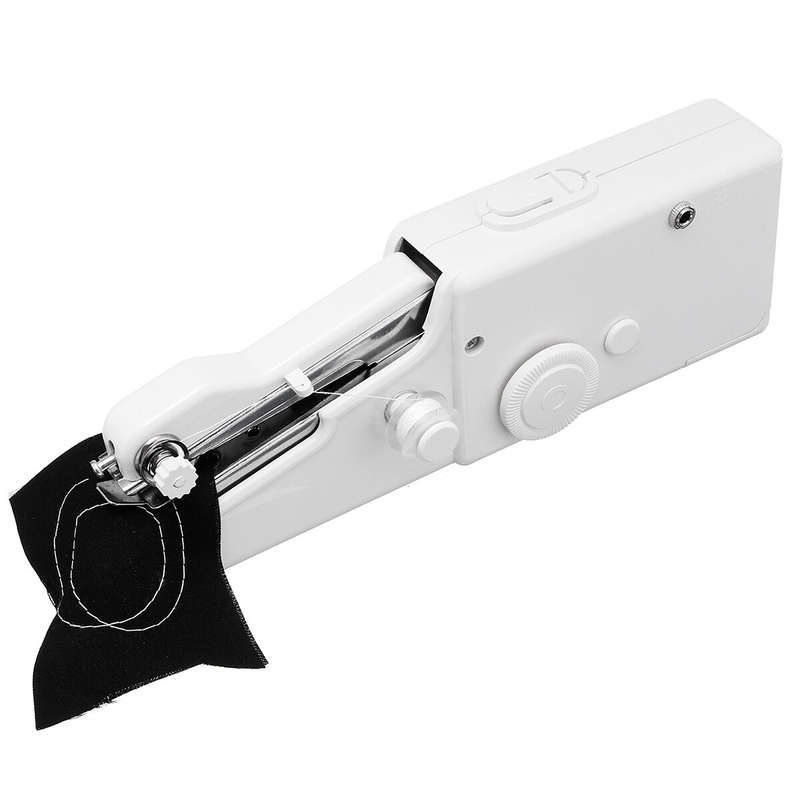 BSHAPPLUS Mini Portable Sewing Machine Handheld Cordless Quick Clothes Stitch For Home Travel