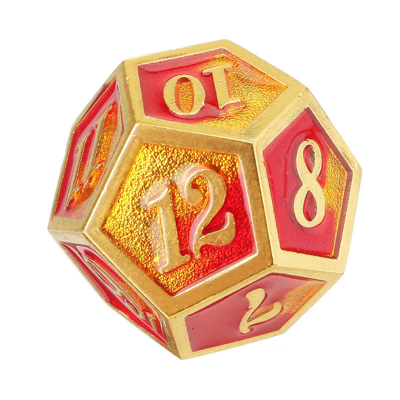 7PCS/SET Creative Metal Multi-faced Dice Set Heavy Duty Polyhedral Dices Role Playing Game Party Gam