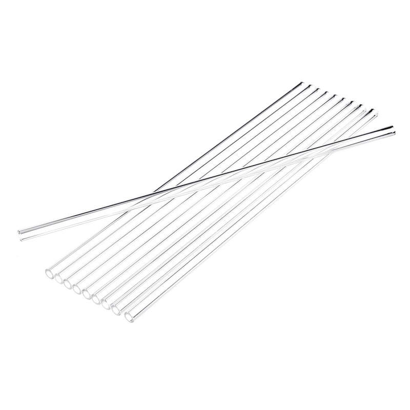 10Pcs 300mm Length OD 7mm 2mm Thick Wall Lab Borosilicate Glass Blowing Tube