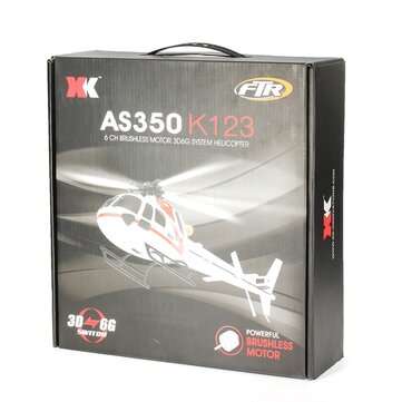 XK K123 6CH Brushless AS350 Scale RC Helicopter RTF Mode 2