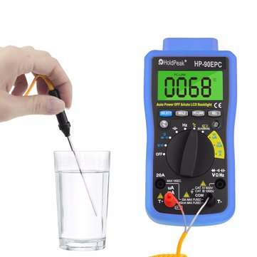 HoldPeak HP-90EPC 4000 Counts True RMS Digital Multimeter Battery Diode/ hFE Tester With USB/ Softwa