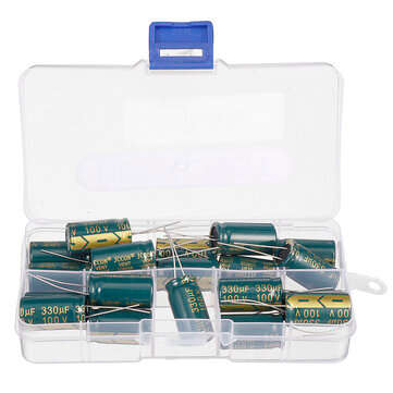 Geekcreit 20PCS 100V 330uf High Frequency Low Resistance Long Life Aluminum Electrolytic Capacitor