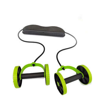 Double Ab Roller Abdominal Trainer Multifunctional Core Puller Roller Slimming Muscle Fitness Exerci