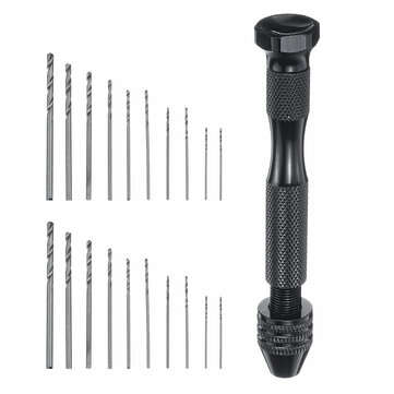 Mini Tiny Microo HSS TwIist Drill Bits Set 0.3-1.6mm Hand DIY Model Craft Tool Kit