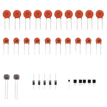 Electronics Component Basic Starter Kit With 830 Tie-Points Breadboard Cable Resistor Capacitor LED