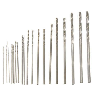 20pcs 0.3-1.6mm Micro HSS Twist Drill Bits Set Straight Shank