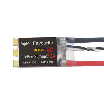 4X Favourite Littlebee FVT Summer 30A Blheli_32 2-6S DSHOT1200 Ready Brushless ESC w/ Current Limit