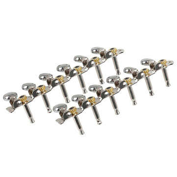 Silver+Gold Guitar String Tuning Pegs Tuners Machine Heads Guitar Parts