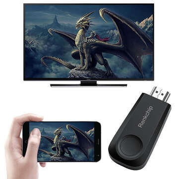 Renkchip E10 Smart Wireless Display Receiver Wireless Pusher 1080P WiFi Same Screen Device HD Push T