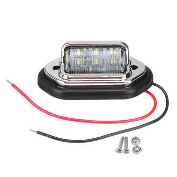 6LED Side Marker Indicator Light Clearance Lamp 12/24V For Truck Trailer Lorry Van (COLOR: WILDOAK)