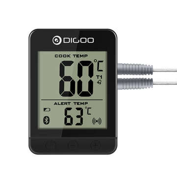 Digoo DG-FT2203 Smart Bluetoorh LED & LCD Display BBQ Kitchen Cooking Thermometer With Double Stainl