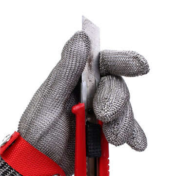 Safety Cut Stab Resistant Stainless Steel Metal Mesh Gloves Grade 5
