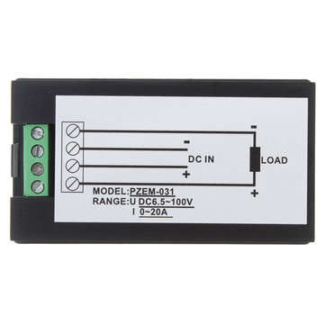 Excellway 20A DC Multifunction Digital Power Meter Energy Monitor Module Volt Meterr Ammeter