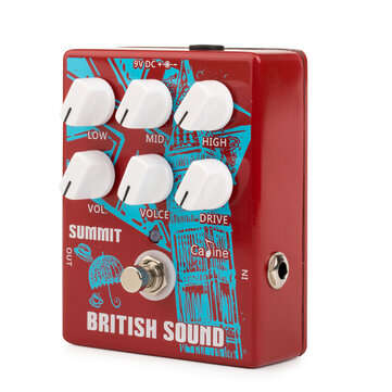 Caline CP-59 Press Pass Red Electric Guitar Effects Pedals with True Bypass Driver and DI Box Classi