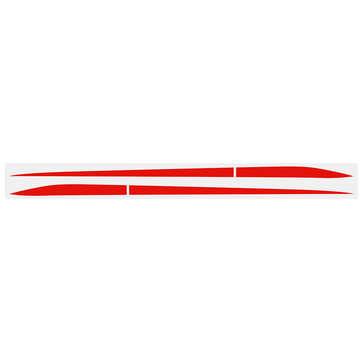 2PCS Stripe Car Side Door Skirt Vinyl Sticker Decal For Honda Civic 10th Gen (COLOR.: RED)