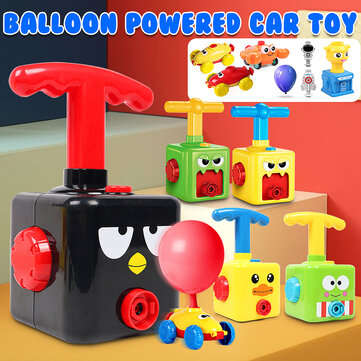NEW Fun Inertia Balloon Powered Car Toys Aerodynamics Inertial Power Kids Gifts