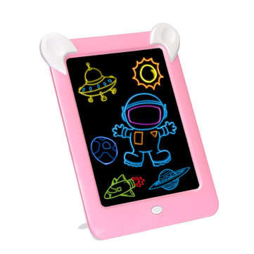 3D Magic Drawing Board Pad LED Writing Tablet Led Kids Adult Display Panel Luminou... (COLOR.: PINK)