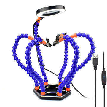 NEWACALOX Soldering PCB Holder Tool Six Arms Helping Hands Third Hand Crafts Repair Helping Welding
