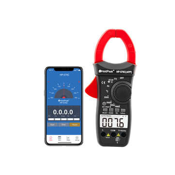 HoldPeak Digital Clamp Multimeter HP-570C-APP 1000A AC/DC Current Voltage Temperature Meter Link to