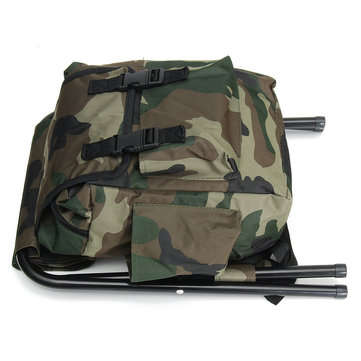 Outdoor Portable Folding Backpack Chair Foldable Stool Camping Picnic Max Load 100kg