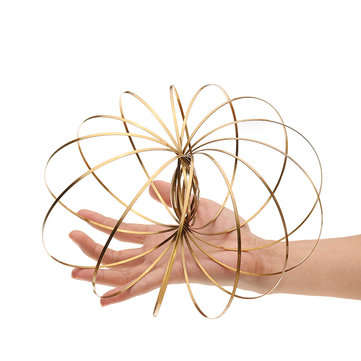 Magic Ring Toroflux Torofluxus Flowtoy Amazing Flow Ring Toys Spring Toy Novelties... (COLOR.: GOLD)