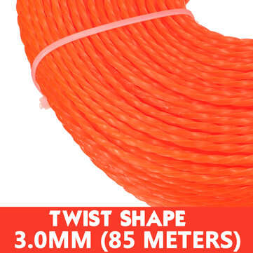 2.4/2.7/3.0 mm Commercial Spiral Twist Trimmer Line Whipper Snipper Cord (MODEL: C)