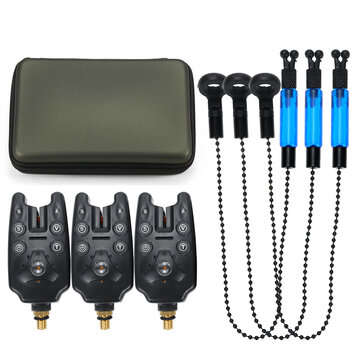 Fishing Bite Alarms Chain Alert Swinger Set Digital Fishing Alarm Kit LED Alarm Indicator Alert Fish