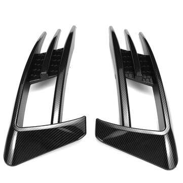 2Pcs Carbon Front Fog Light Fog Lamp Eyebrow Cover Trim For VW Golf 7 MK7 2014-2017