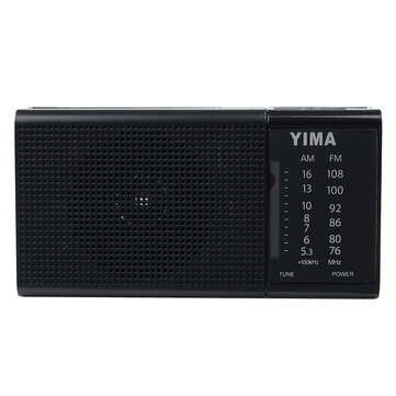 Portable AM 530-1600KHz FM Radio LED Flash Light Speaker MP3 Player  (COLOR.: BLACK)