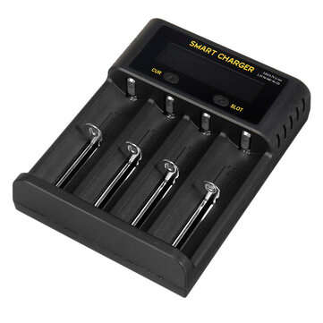 Bmax 3.7V 18650 4 Slot USB Battery Charger 5V2A LCD/USB with LED Indicator for Li-ion Ni-MH/Ni-Cd Re
