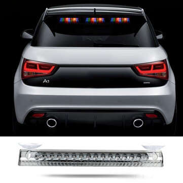Car LED RGB 16 Color Solar Remote Control Warning Emergency Strobe Light  Anti-tailing 12V 8W