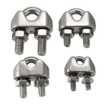 M2 M3 M4 M5 Wire Rope Clip 304 Stainless Steel Cable Rope Clamp  (SIZE: M3)