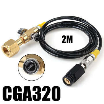 2M SodaStream Club CO2 Filling Tank Refill Adapter CGA320/W21.8-14 Cylinder Hose (TYPE: 1)