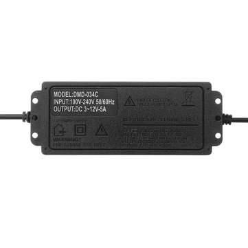 Excellway 9-24V 3A 72W AC/DC Adapter Display Adajustable Power Adapter Switching Power Supply UK