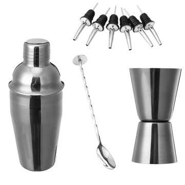 9Pcs 500ML Cocktail Shaker Set Maker Mixer Martini Spirits Bar Bartender Kit