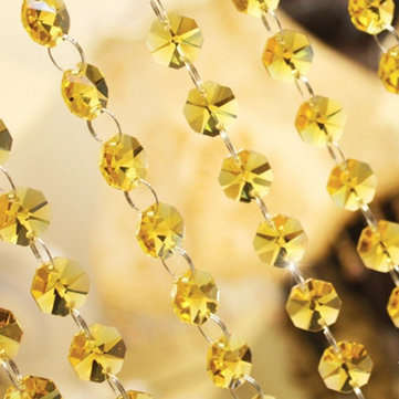 100Pcs 14mm Crystal Glass Octagon Loose Beads Multicolour Chandelier Home DIY Decor Handmade Craft