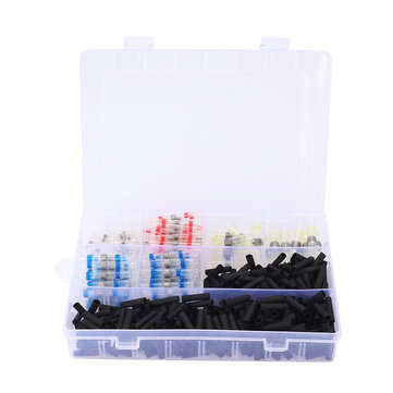 500Pcs Waterproof Solder Sleeve Heat Shrink Butt Wire Splice Connectors Tube Set