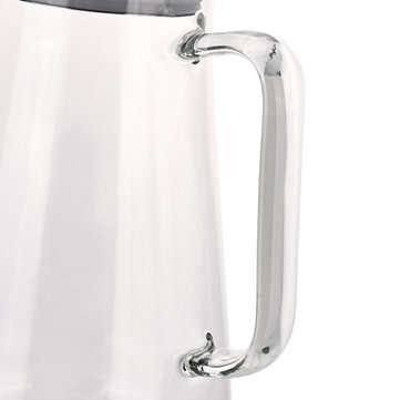 1.5L Clear Glass Pitcher Jug Water Drinking Tea Pot Carafe Stainless Steel Lid