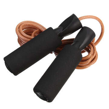 2.7m Leather Jump Ropes Adjustable Skipping Rope Fitness Training Sport