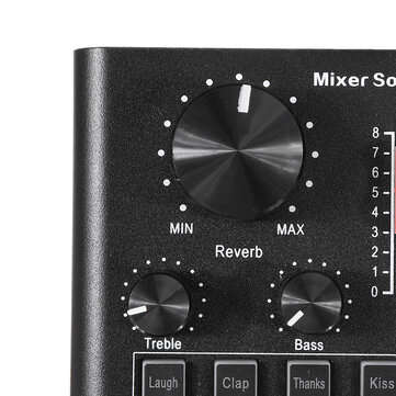D6 Sound Card Bluetooth Audio Mixer USB External Computer PC Mobile Phone Earphone Microphone for Li