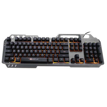 104 Keys Wired Gaming Keyboard RGB/Orange LED Backlight Ergonomic Design Gaming K... (COLOR: ORANGE)