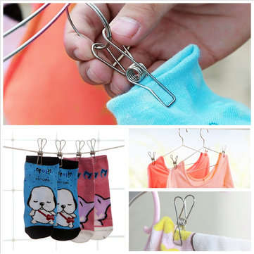 Suleve SSCH01 20Pcs Stainless Steel Clothes Pegs Metal Clips Hanger for Socks Underwear Towel She