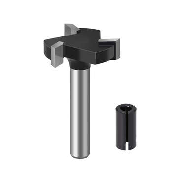 Drillpro CNC Spoilboard Surfacing Router Bits 1/4 inch Shank 1 inch Cutting Diameter Slab Flattening