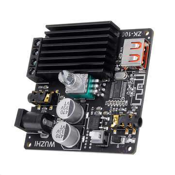 ZK-1002M 100W+100W Bluetooth 5.0 Power Audio Amplifier board Stereo AMP Amplificador Home Theater AU