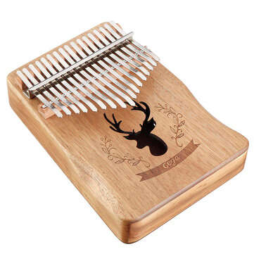 17 key Gauntlets Thumb Piano Mahogany Kalimba Wood Acoustic Musical Instrument for Beginner With Acc
