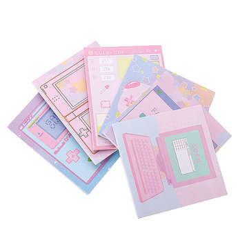 6 Pcs/pack Colorful Sticky Notes Cartoon Love Game Pad Sticky Memo Notes Gift Stationery Office Stic