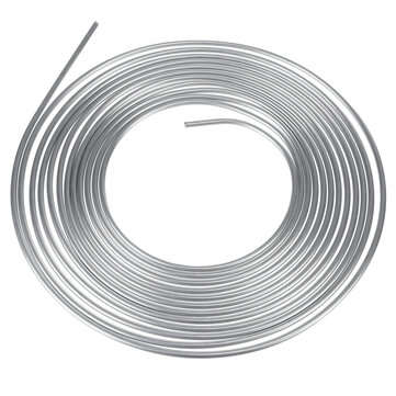 25ft Brake Pipe Copper Line 3/8`` OD Steel Zinc Silver Brake Line Fuel Tubing Kit