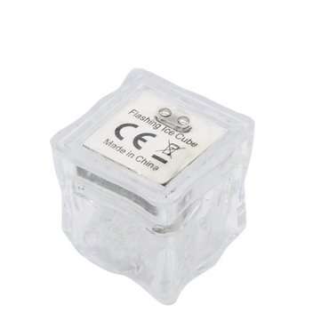 Battery Powered LED Ice Cube Colorful Flashing Light Liquid Sensor Submersible Decor for Bar Wedding