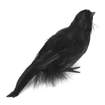 1pcs Halloween Black Crows Birds Decor Artificial Realistic Woodland Hlloween Decorations for Garden