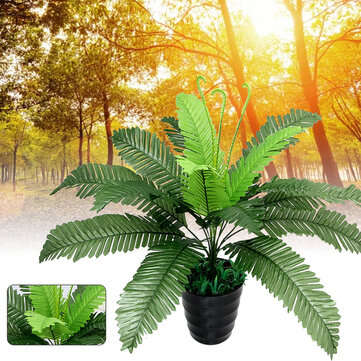 Lifelike Artificial Silk Boston Fern Bush Potted Plant Tree Home Office Decor